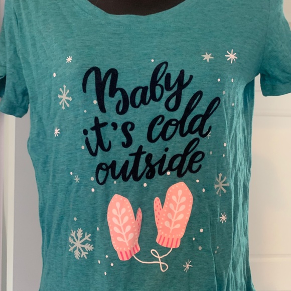 NEW Sleep Tee "Baby it's cold outside" - Picture 3 of 5